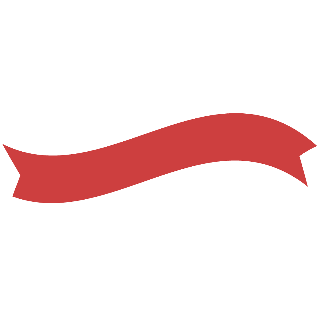 Red Ribbon Banner on Transparent Background for Celebration Designs