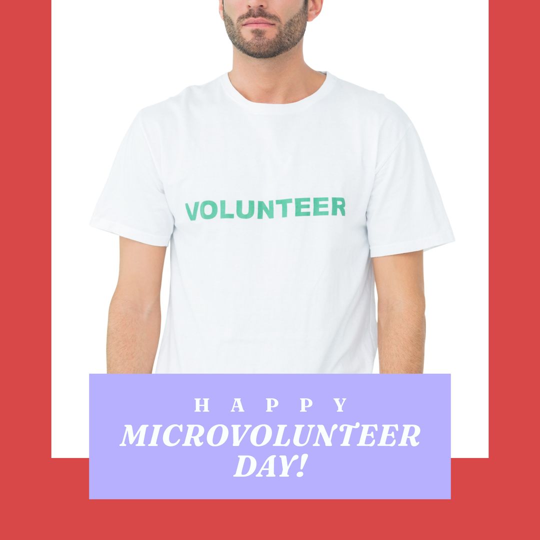 Microvolunteer Day Supportive T-shirt Message - Download Free Stock Templates Pikwizard.com