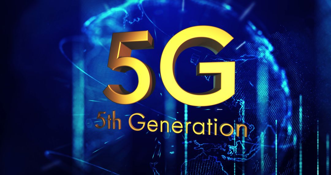 5G Technology with Spinning Globe for Global Connectivity
