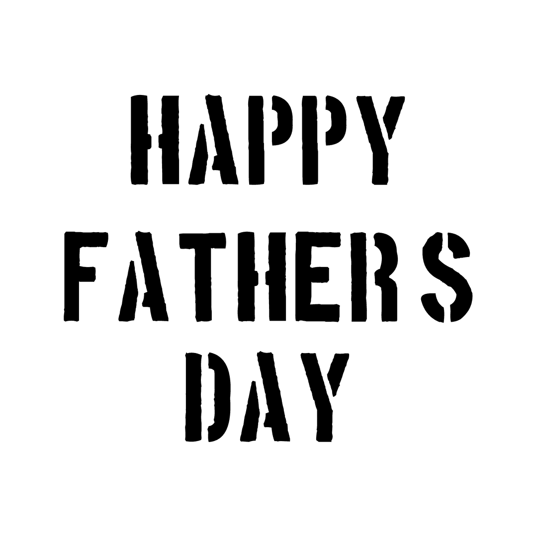 Happy Father's Day Text in Transparent Style