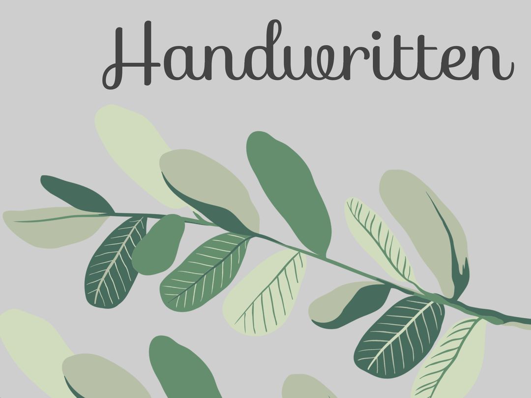 Elegant Botanical Invitation with Handwritten Text