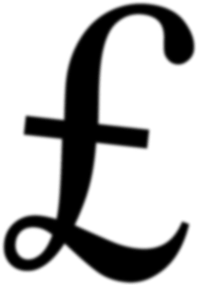 Transparent Vector Pound Sign Isolated Icon for Financial Design