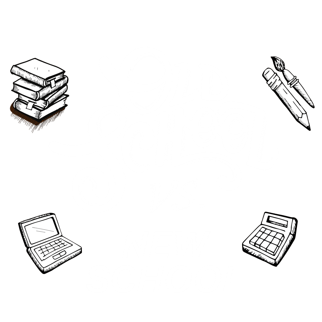 Old School vs New School Concept Transparent Design