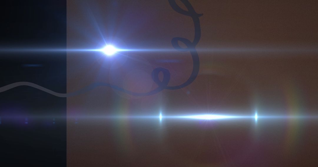 Abstract Digital Art with Lens Flare and Spiral Elements