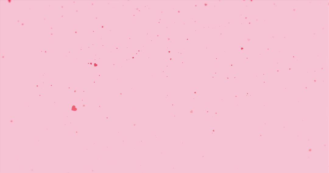 Soft Pink Hearts Falling on Light Pink Background