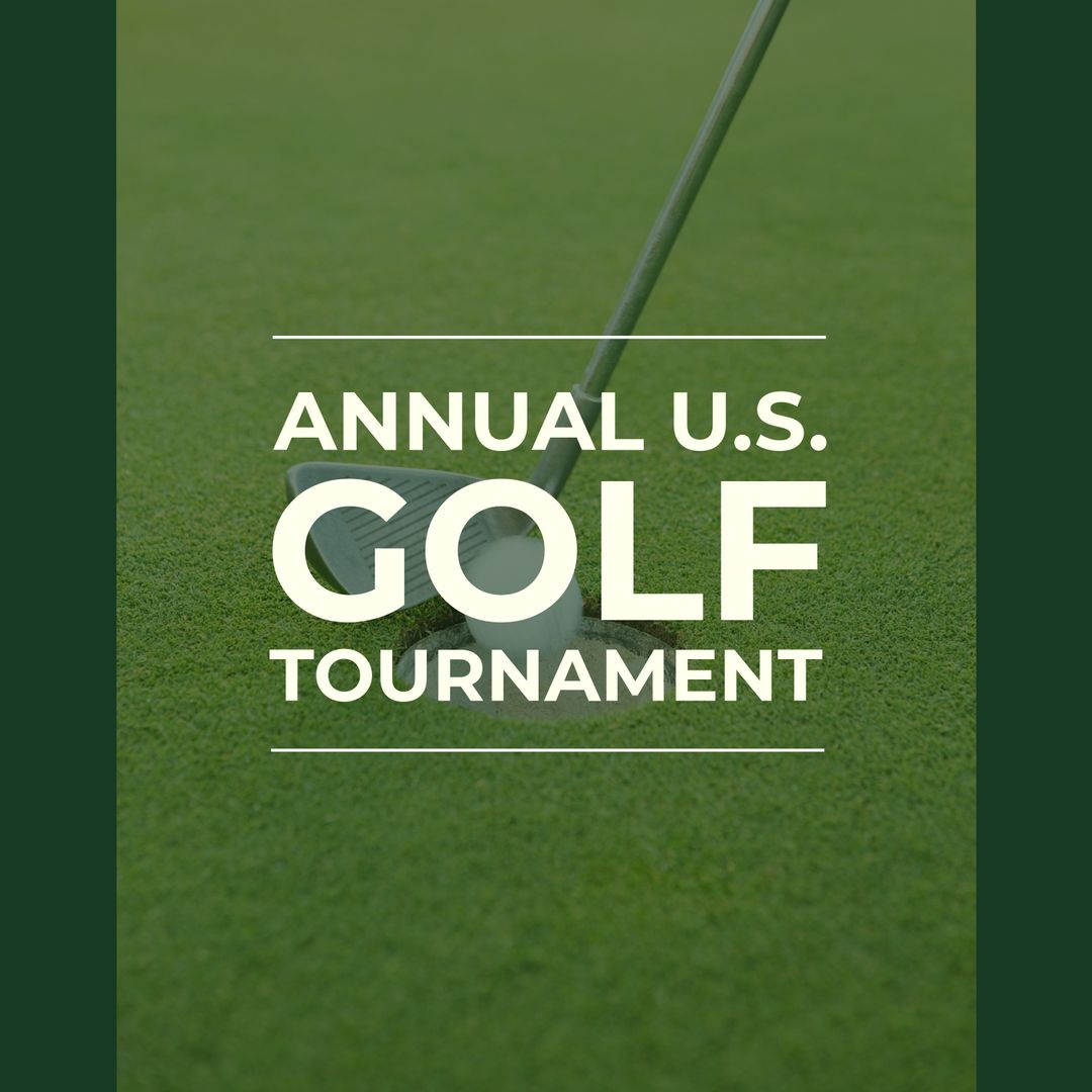 Annual U.S. Golf Tournament Advertisement Over Golf Course - Download Free Stock Templates Pikwizard.com