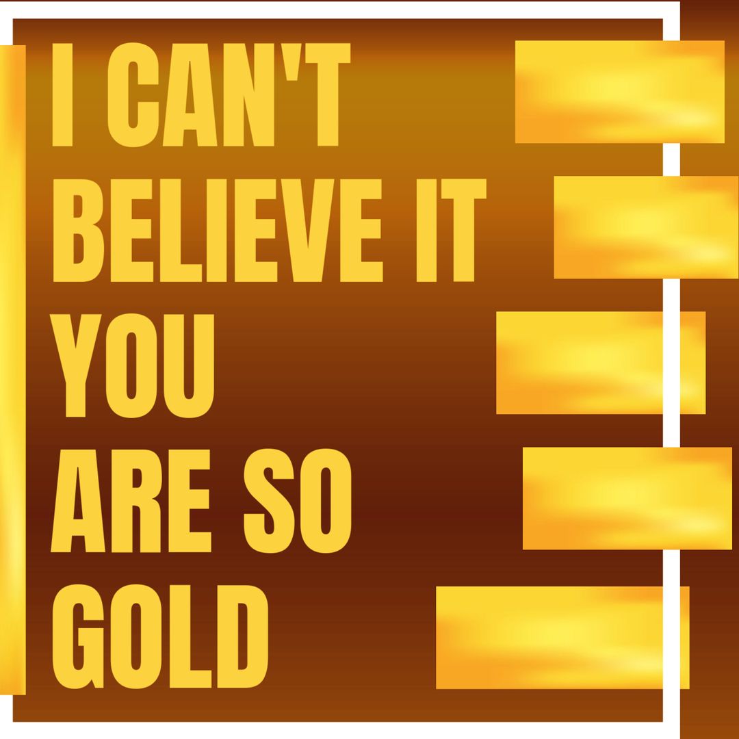 Bold Gold Gradient Background with Surprising Text