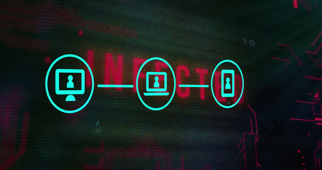 Digital Connectivity Network in Red and Cyan Jelly Layers