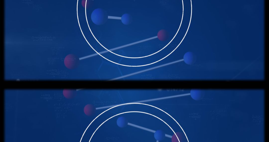 Digital DNA Strand with Molecular Structures on Blue Background