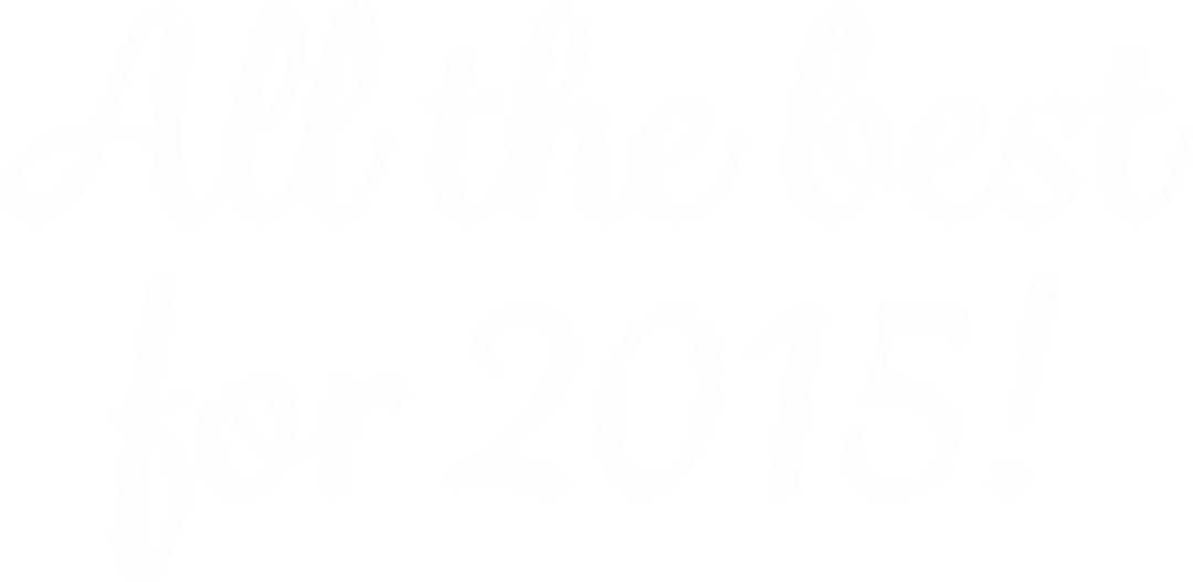 All the Best for 2015 Transparent Featuring Playful Font Design