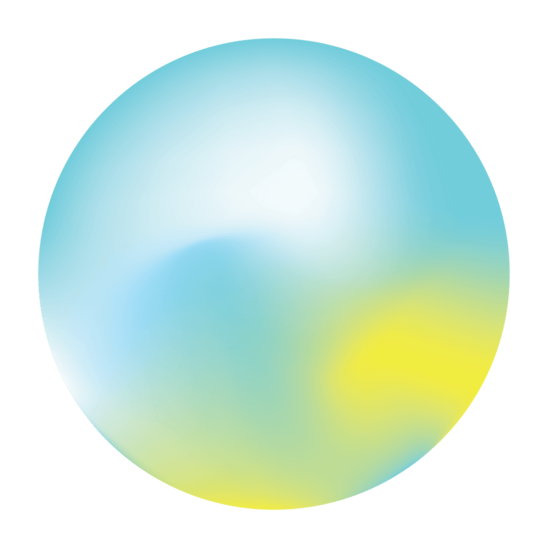 Colorful Abstract Sphere on Transparent Background