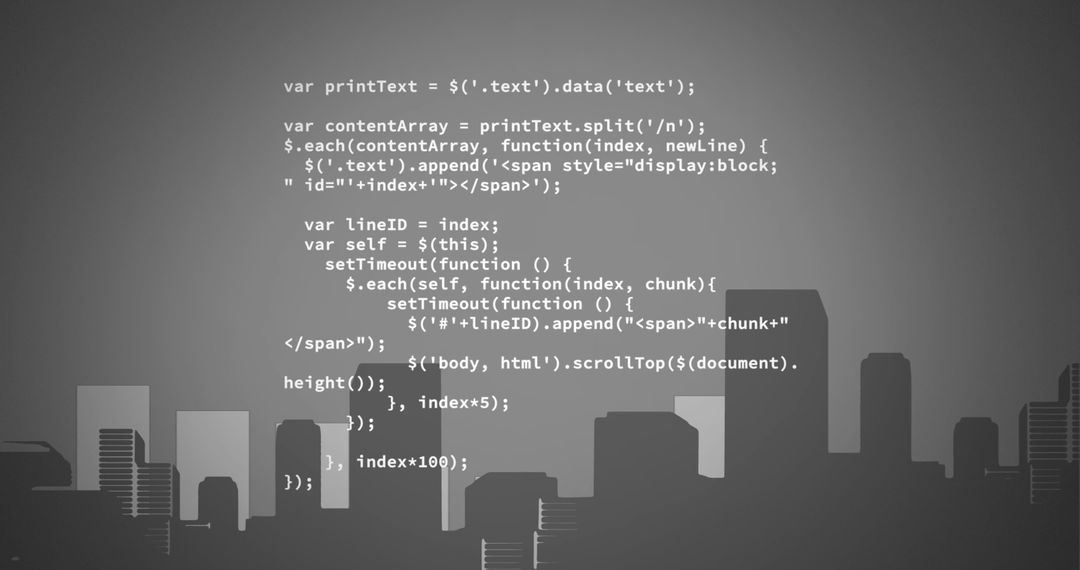 Digital Interface of Financial Data Over Cityscape