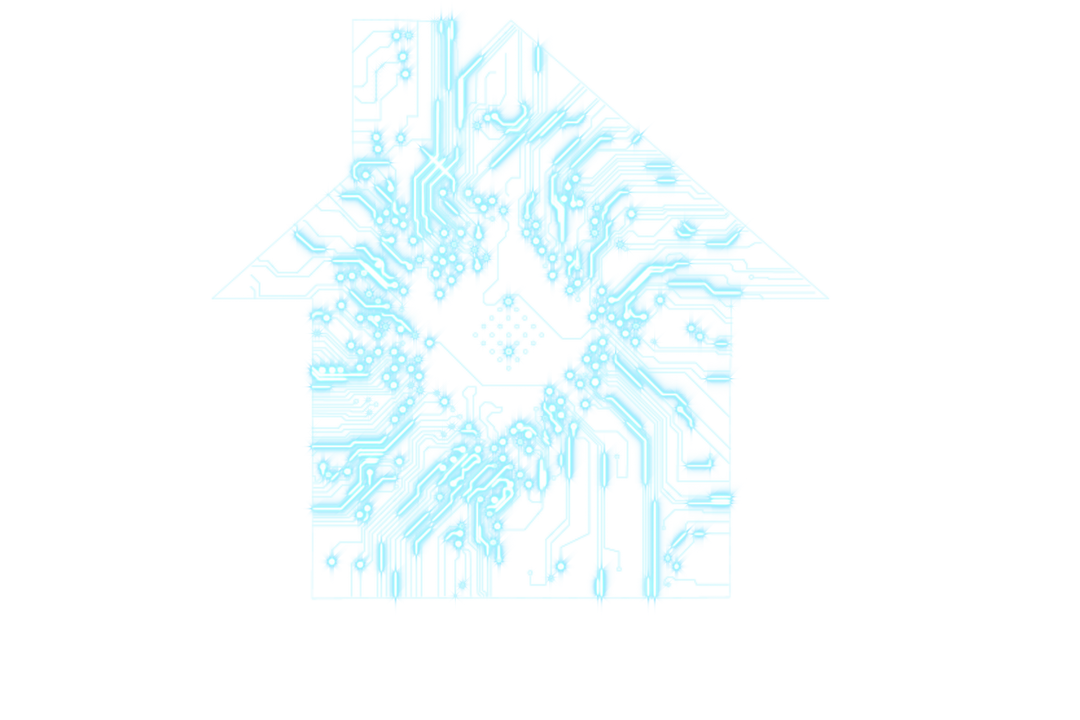 Digital House with Microchip Connections on Transparent Background - Download Free Stock Images Pikwizard.com