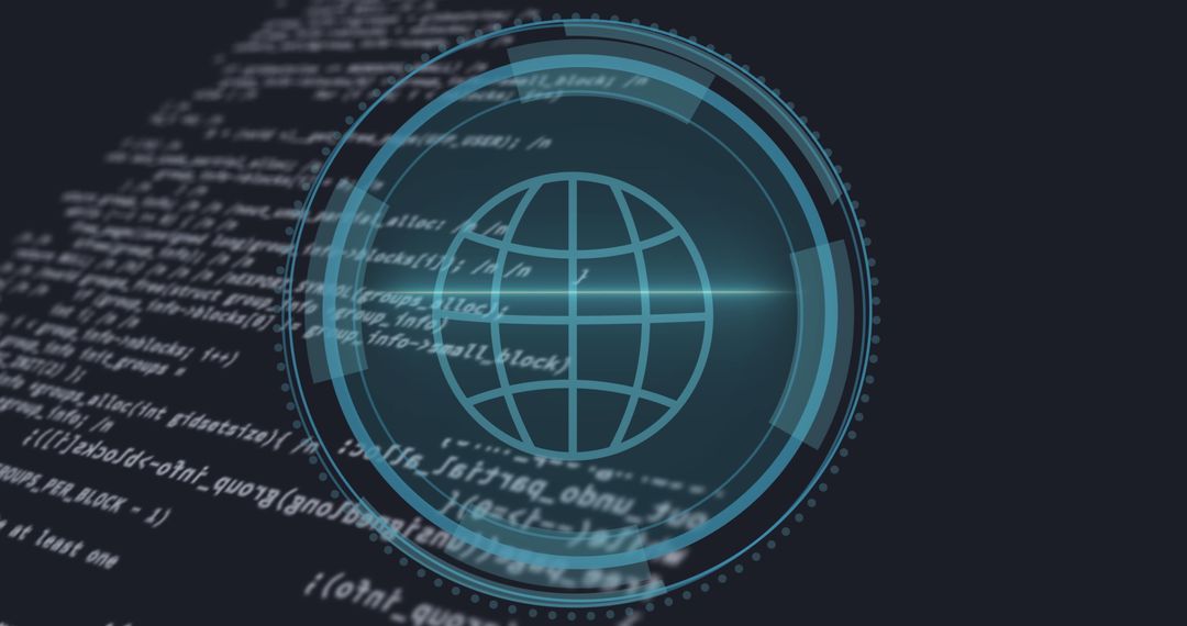 Futuristic Digital Globe Overlay with Data Streams Concept