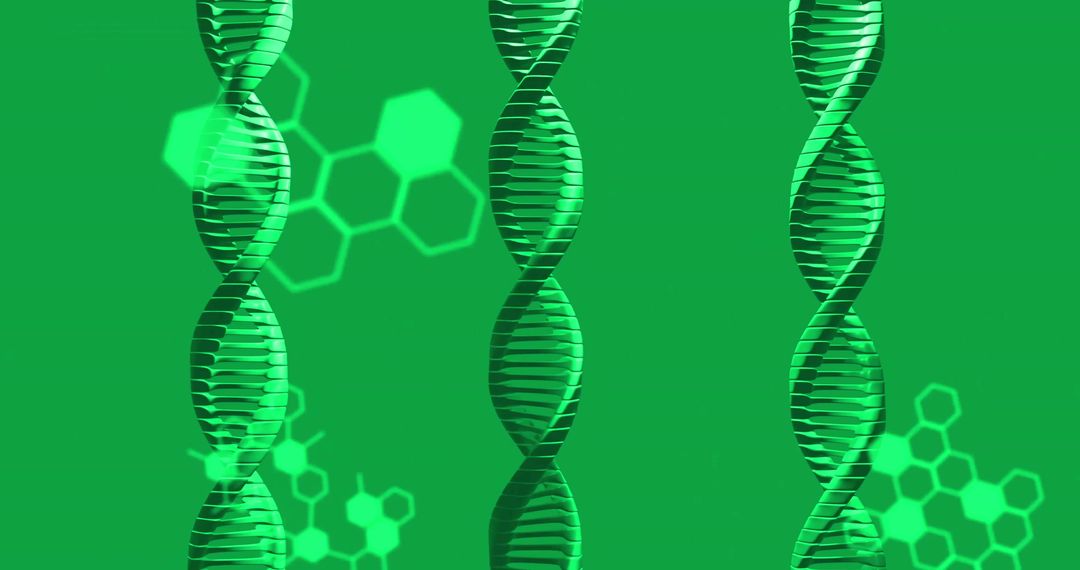Biotechnology Innovation DNA Helix with Molecular Patterns