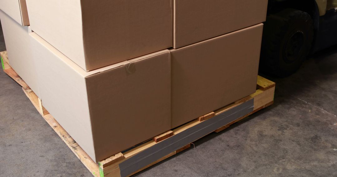 Warehouse Pallets with Cardboard Boxes - Free Images, Stock Photos and Pictures on Pikwizard.com