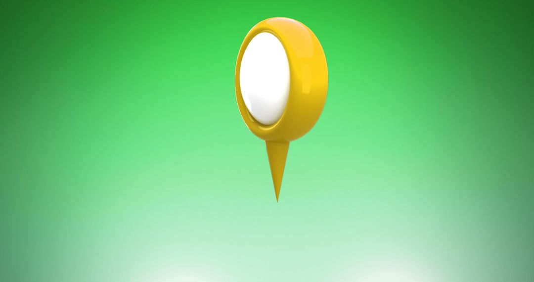 Yellow Location Pin Icon on Gradient Background