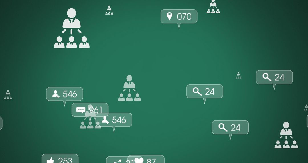 Social Media Network and Communication Technology Symbols