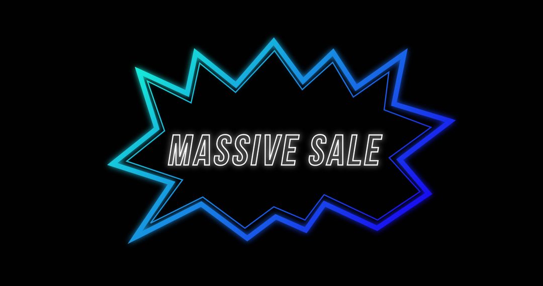 Retro Eighties Massive Sale Neon Sign with Bold Colors - Free Images, Stock Photos and Pictures on Pikwizard.com