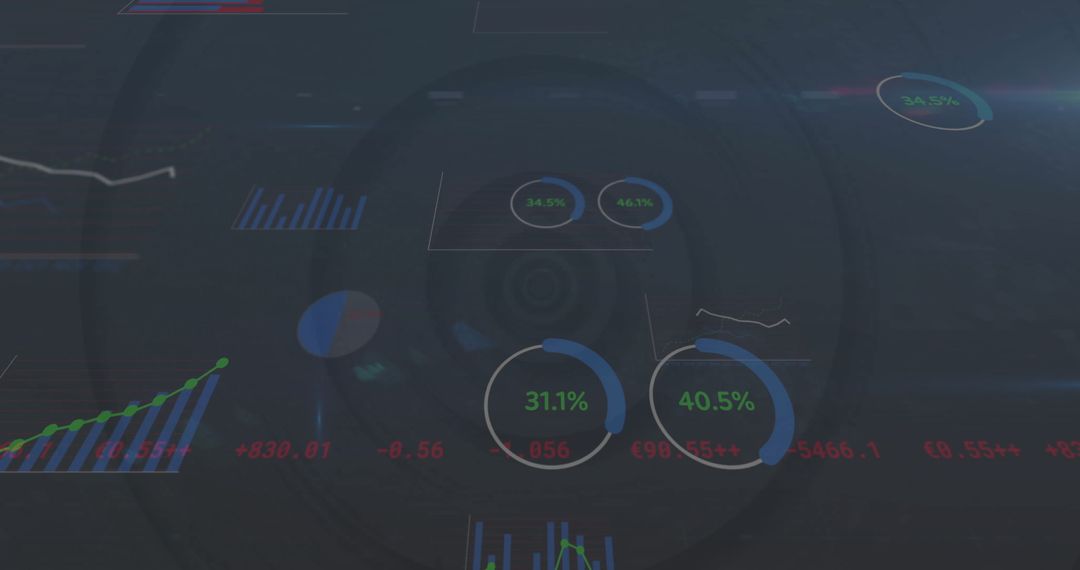 Abstract Financial Data Analytics Visualization