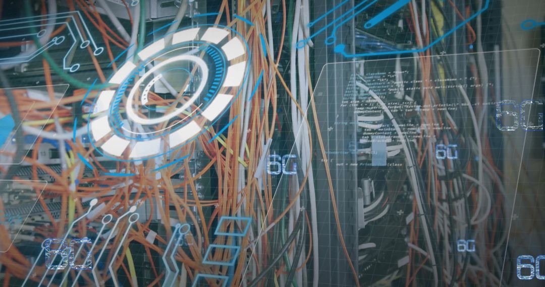 6G Digital Data Processing in Server Room Futuristic