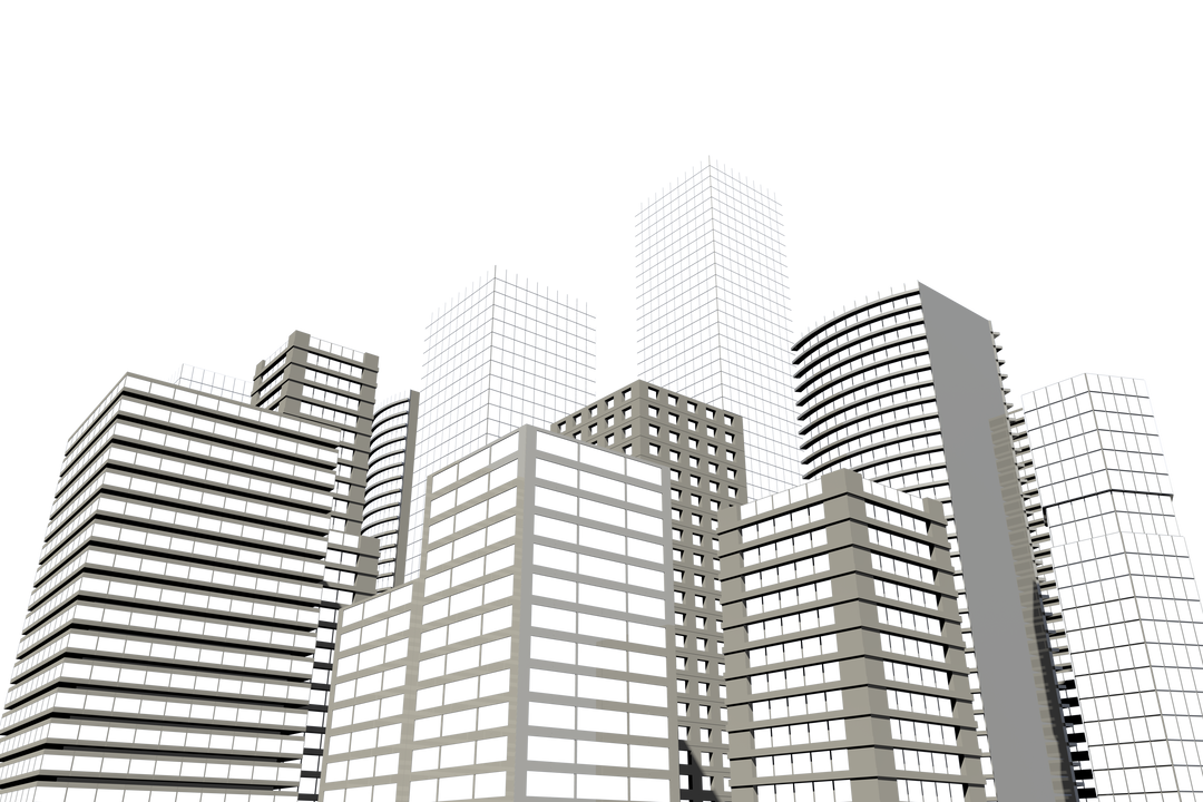 Vector Cityscape with Skyscrapers on Transparent Background - Download Free Stock Images Pikwizard.com