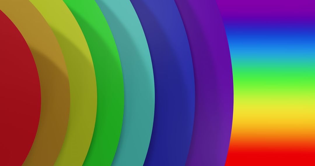 Vibrant Circular Patterns on Rainbow Background - Free Images, Stock Photos and Pictures on Pikwizard.com