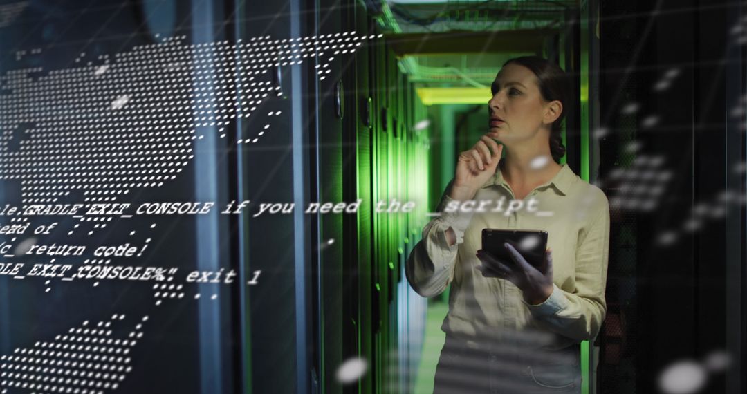 Woman Analyzing Data in Technology-Based Setting