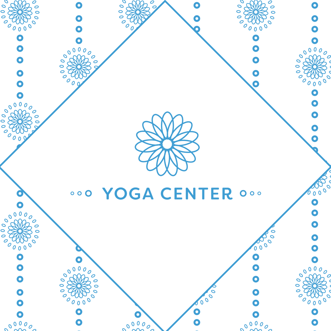 Yoga Center Logo on Transparent Background: Vector for Healthy Lifestyle Branding