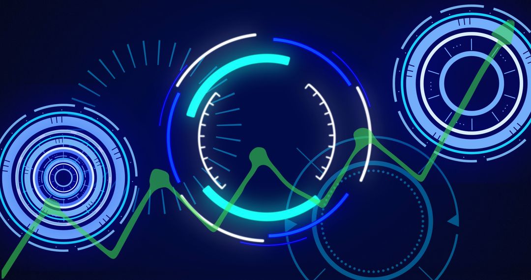 Futuristic Analytics Interface with Dynamic Graphs