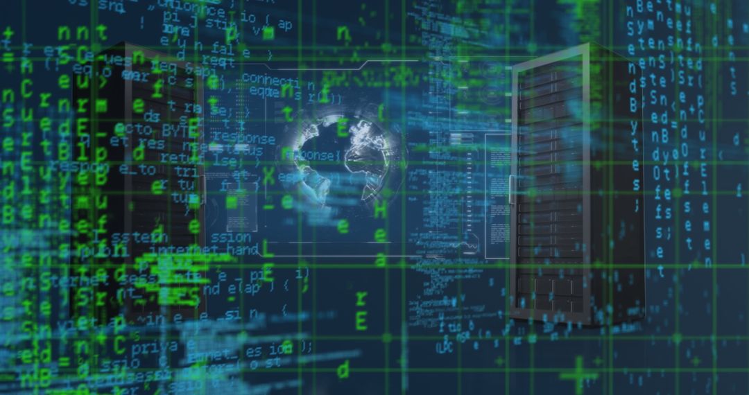Digital Data Processing with Globally Connected Interface - Free Images, Stock Photos and Pictures on Pikwizard.com