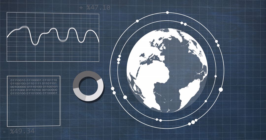 Digital World Finance and Data Analytics Concept
