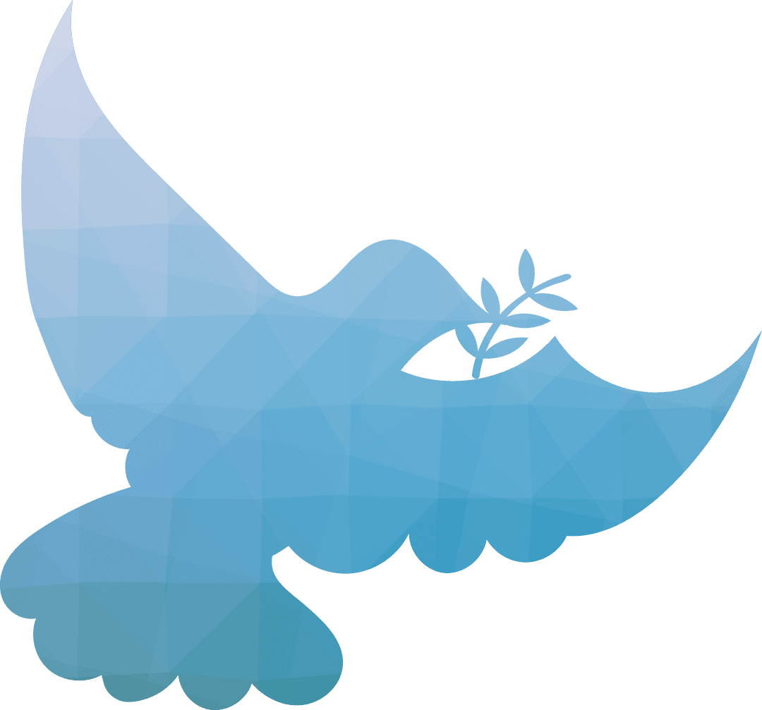 Translucent Blue Glass Dove Symbolizing Peace and Serenity