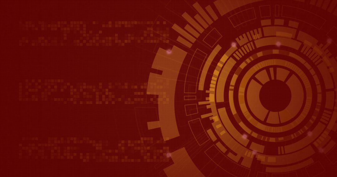 Digital Interface with Rotating Data Visualization Graphics