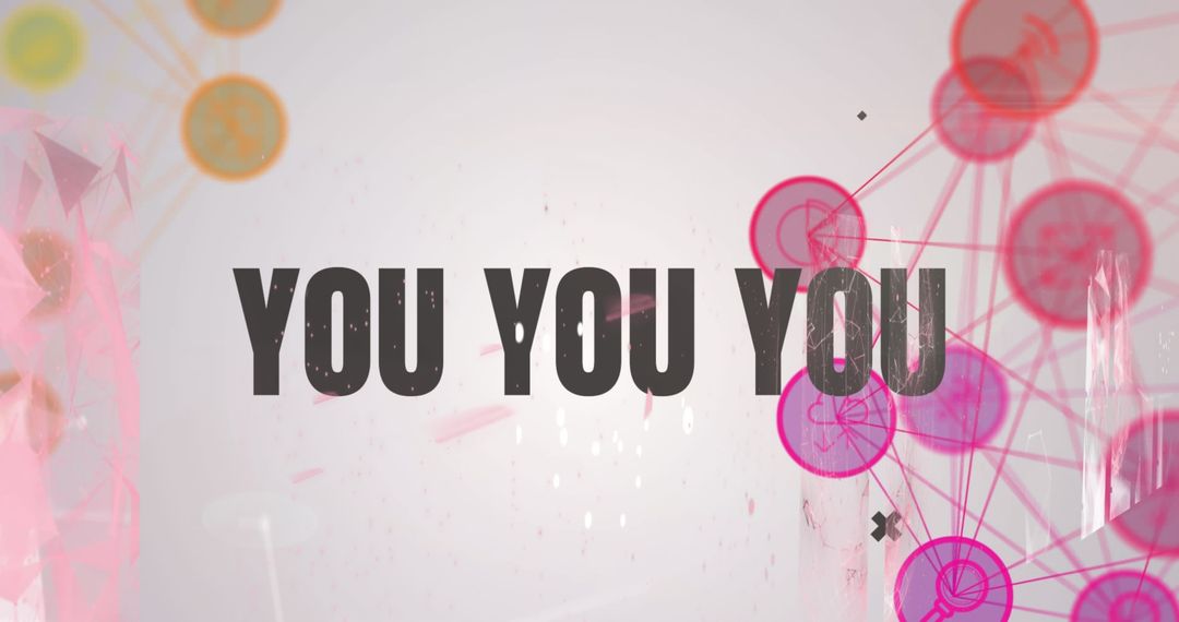 Abstract Digital Network with Text Overlay