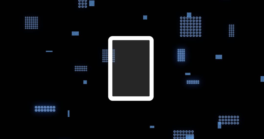 Abstract Digital Circuitry with Tablet Outline