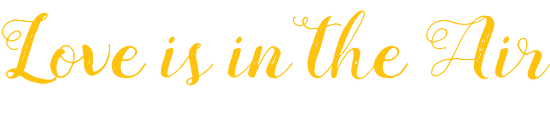 Yellow Love Text on Transparent Background for Valentine's Day