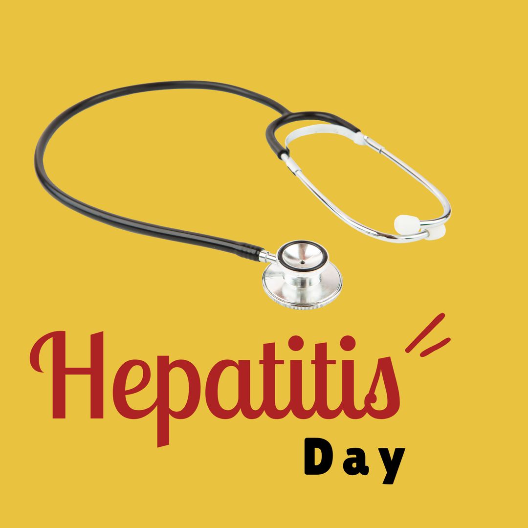 Hepatitis Day Poster Design with Stethoscope on Yellow Background - Download Free Stock Templates Pikwizard.com