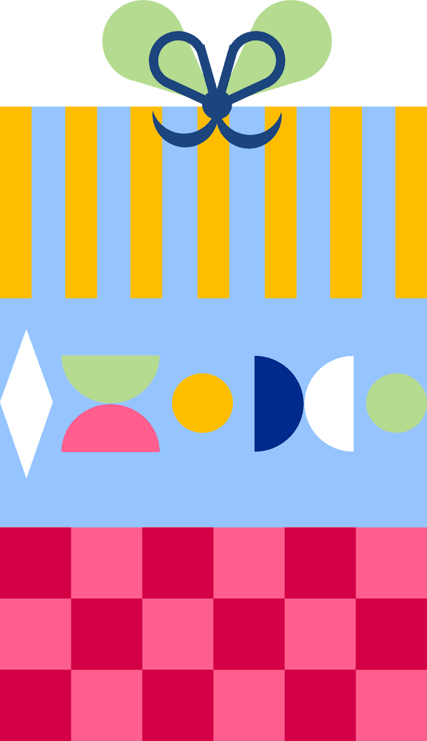 Transparent Abstract Design with Geometric Patterns and Shapes