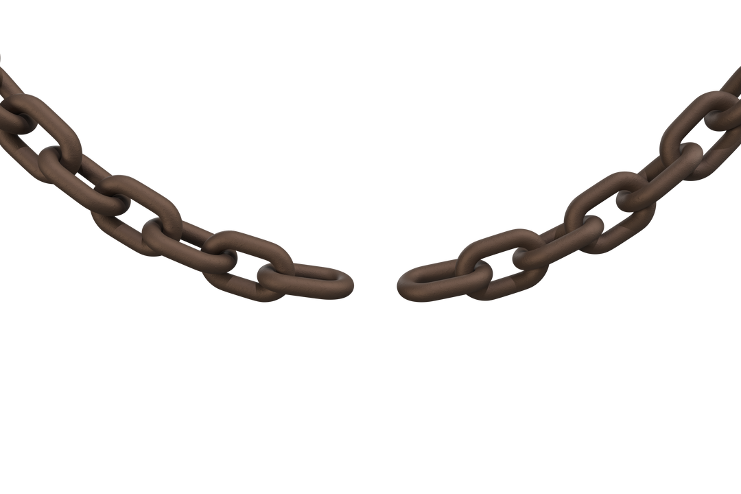 3D Render of Broken Chain Link on Transparent Background - Download Free Stock Images Pikwizard.com