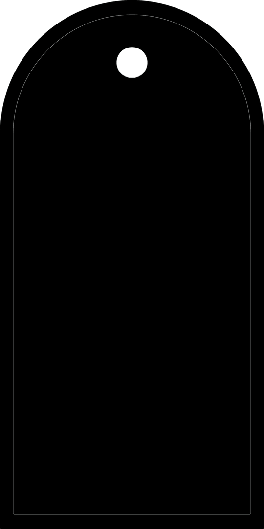 Elegant Black Gift Tag on Transparent Background