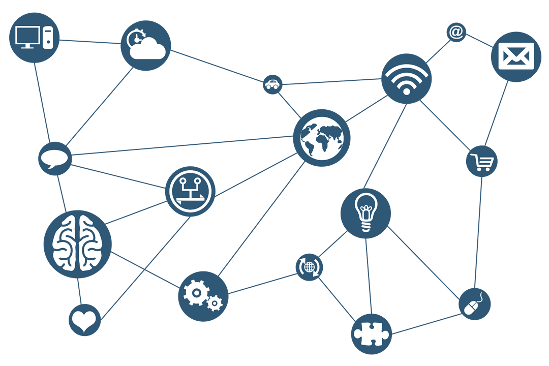 Innovative Icons Displayed on Transparent Background with Connecting Lines - Download Free Stock Images Pikwizard.com