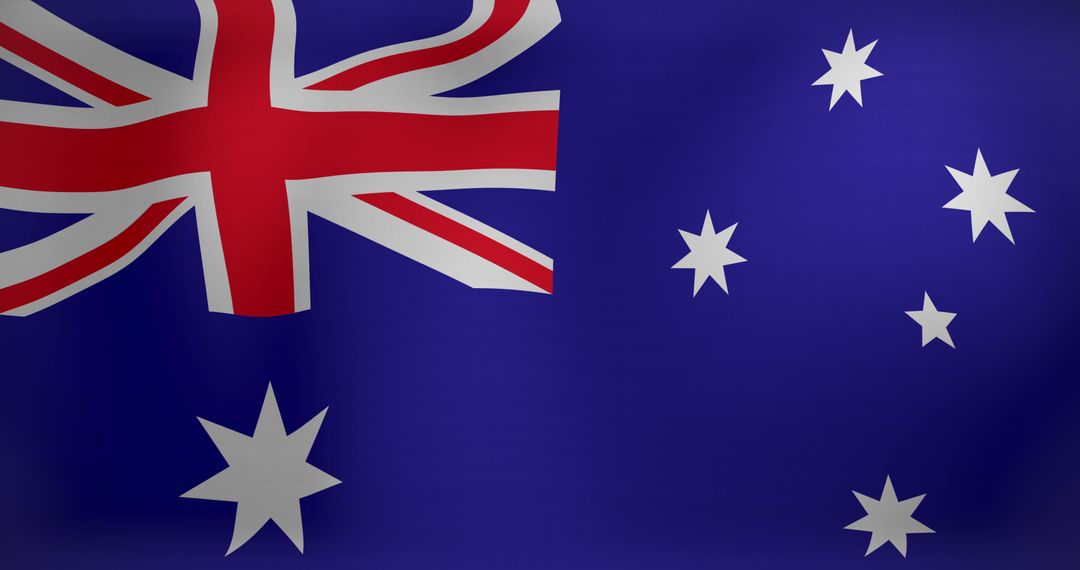Waving Australian Flag Symbolizing National Pride and Unity