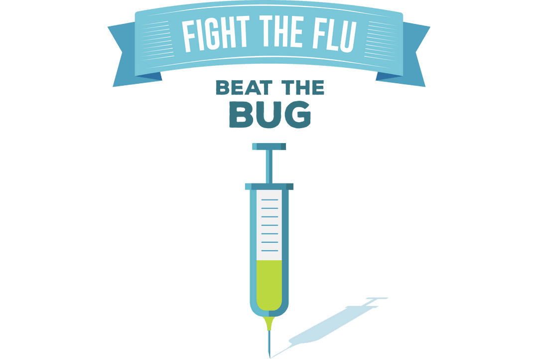 Transparent Illustration Fight Flu Vaccine Message