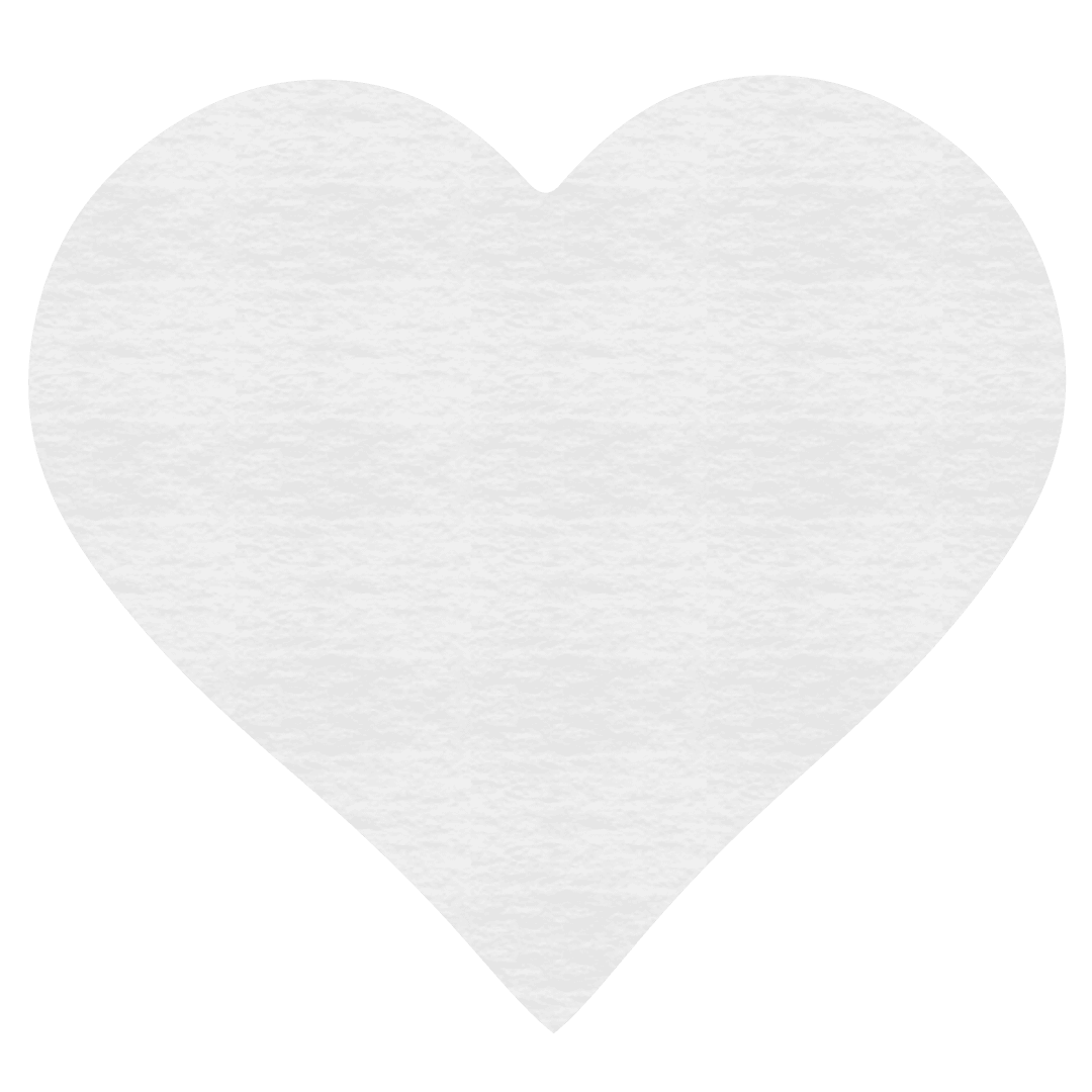 Transparent White Paper Heart on Clear Background