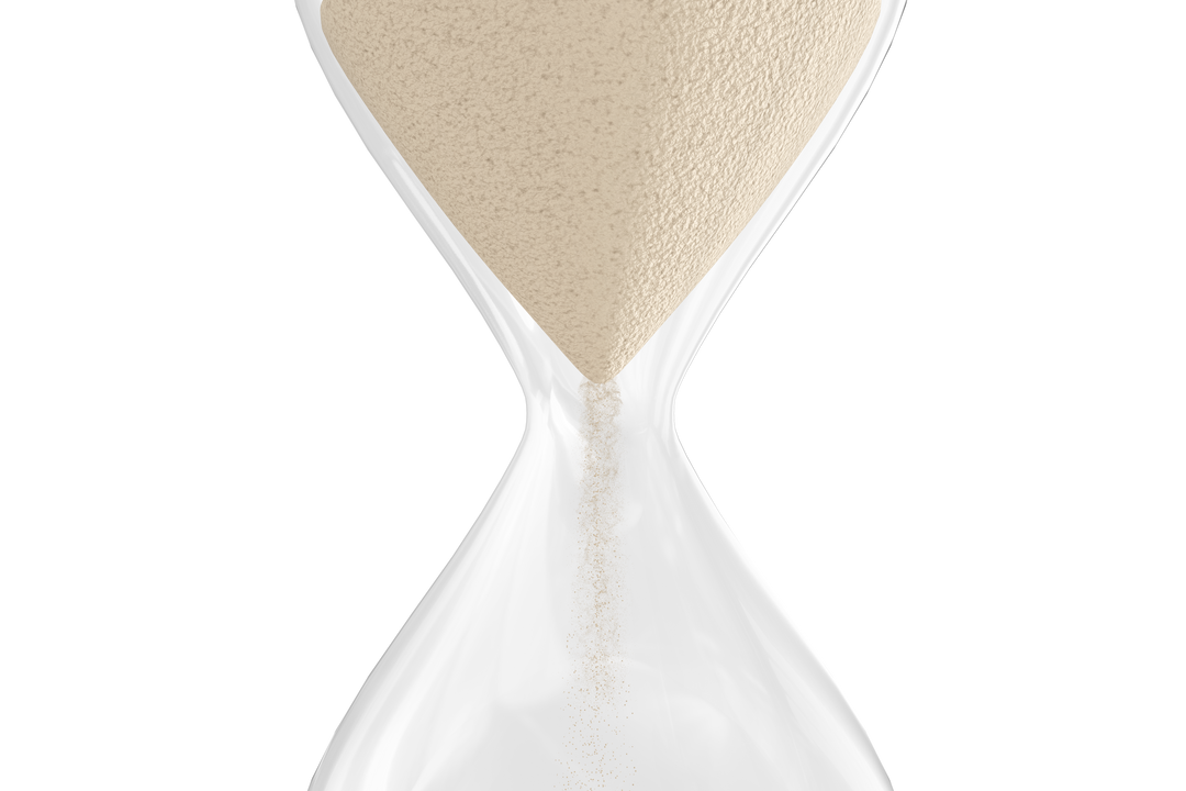 Transparent Hourglass Isolated With Sand Flowing - Download Free Stock Images Pikwizard.com