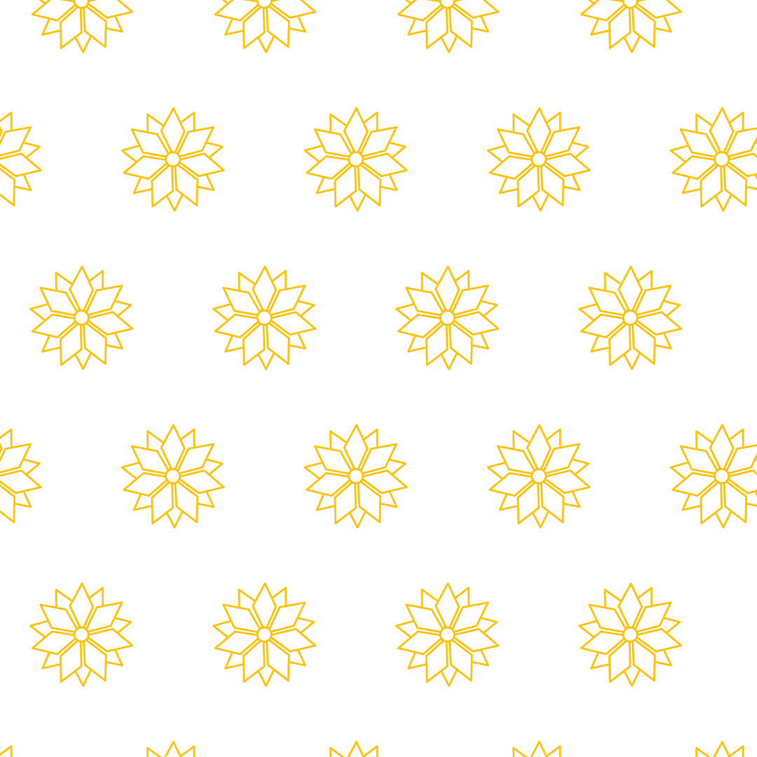 Repeating Yellow Geometric Pattern on Transparent Background