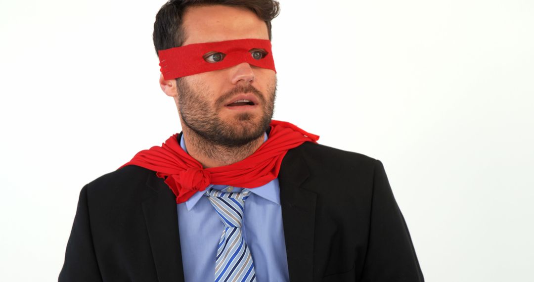 A blindfolded man in a suit symbolizes confusion and uncertainty in business. - Free Images, Stock Photos and Pictures on Pikwizard.com