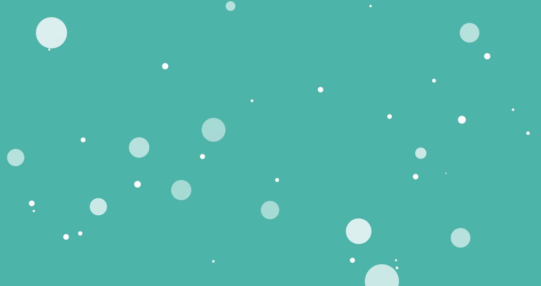Floating White Dots on Turquoise Background for Graphic Design