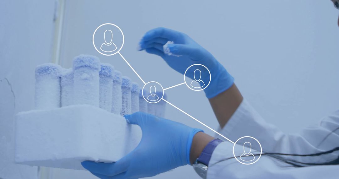 Scientific Networking and Data Analysis Concept in Laboratory